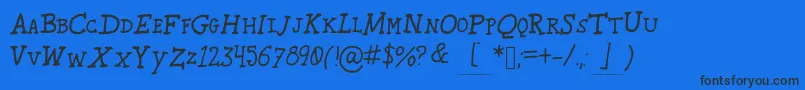 Karroosmallcaps Font – Black Fonts on Blue Background