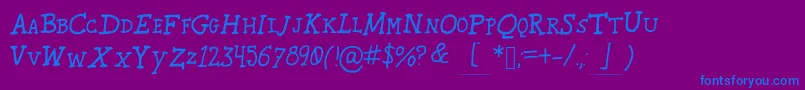 Karroosmallcaps Font – Blue Fonts on Purple Background