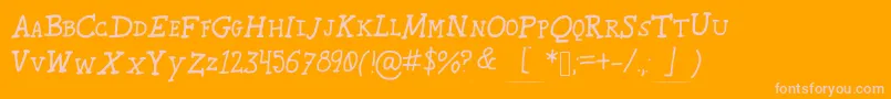 Karroosmallcaps Font – Pink Fonts on Orange Background