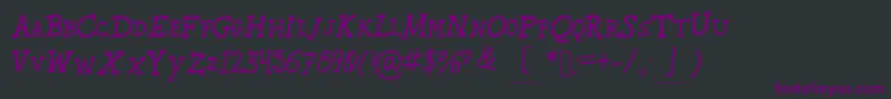 Karroosmallcaps Font – Purple Fonts on Black Background
