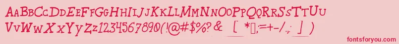 Шрифт Karroosmallcaps – красные шрифты на розовом фоне