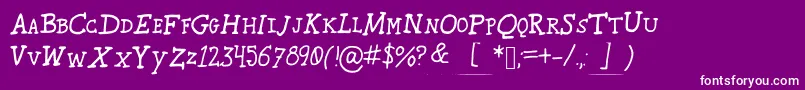 Karroosmallcaps Font – White Fonts on Purple Background