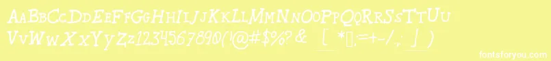 Karroosmallcaps Font – White Fonts on Yellow Background