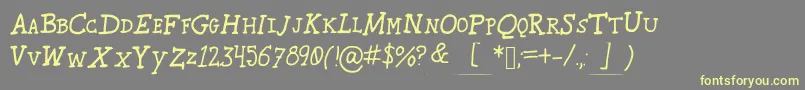 Karroosmallcaps Font – Yellow Fonts on Gray Background