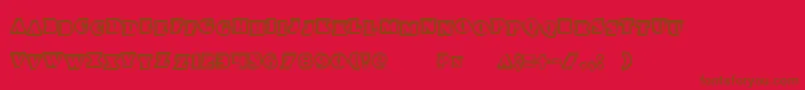 Iceboxartstag-fontti – ruskeat fontit punaisella taustalla