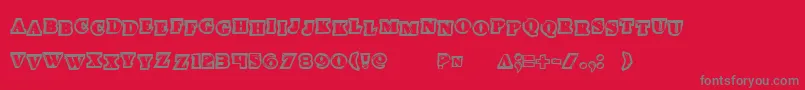 Iceboxartstag Font – Gray Fonts on Red Background