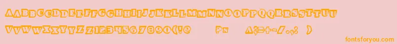 Iceboxartstag Font – Orange Fonts on Pink Background