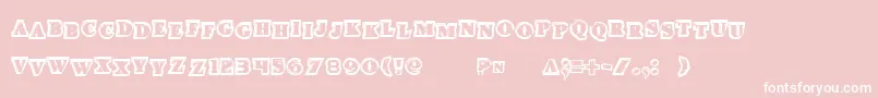 Iceboxartstag-Schriftart – Weiße Schriften auf rosa Hintergrund