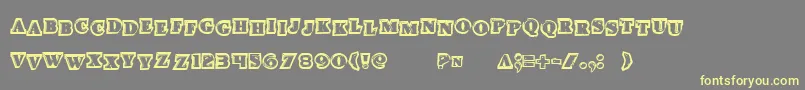 Iceboxartstag Font – Yellow Fonts on Gray Background