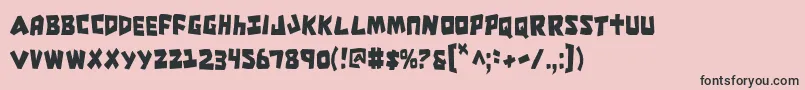 CroMagnumCondensed Font – Black Fonts on Pink Background