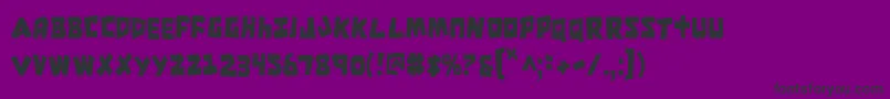 CroMagnumCondensed Font – Black Fonts on Purple Background