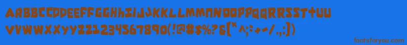 Шрифт CroMagnumCondensed – коричневые шрифты на синем фоне