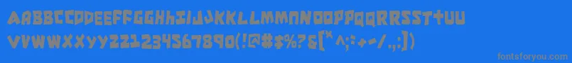 フォントCroMagnumCondensed – 青い背景に灰色の文字