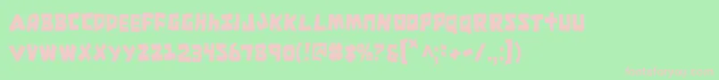 CroMagnumCondensed Font – Pink Fonts on Green Background