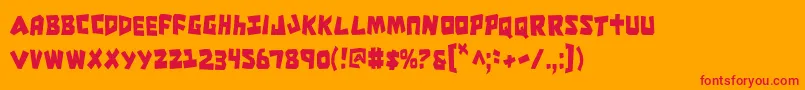 fuente CroMagnumCondensed – Fuentes Rojas Sobre Fondo Naranja