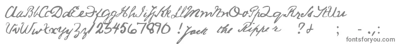 Шрифт JackRipperHand – серые шрифты на белом фоне