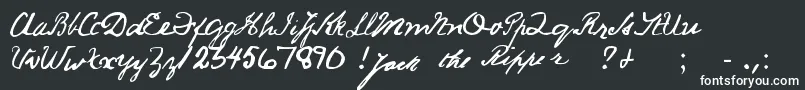 Шрифт JackRipperHand – белые шрифты