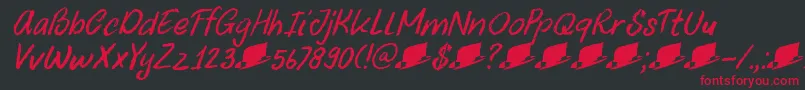 fuente DkUncleOscarItalic – Fuentes Rojas Sobre Fondo Negro