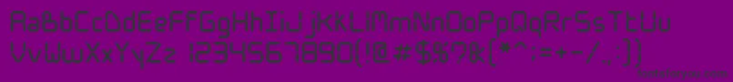 フォントWwdigital – 紫の背景に黒い文字
