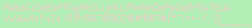 Wwdigital-fontti – vaaleanpunaiset fontit vihreällä taustalla