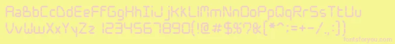 Wwdigital Font – Pink Fonts on Yellow Background