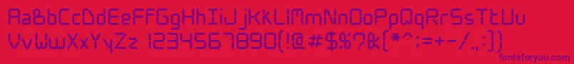 フォントWwdigital – 赤い背景に紫のフォント