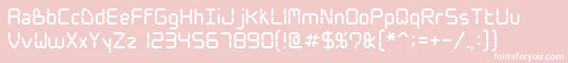 フォントWwdigital – ピンクの背景に白い文字