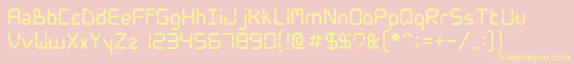 Wwdigital Font – Yellow Fonts on Pink Background