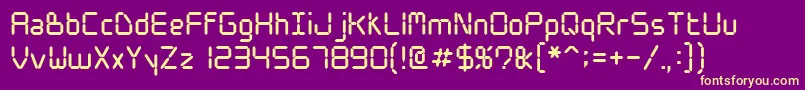 Wwdigital Font – Yellow Fonts on Purple Background