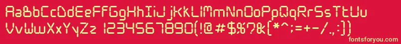 Wwdigital Font – Yellow Fonts on Red Background