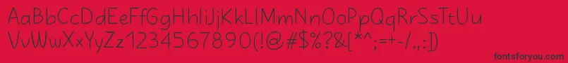 KasihRegular Font – Black Fonts on Red Background
