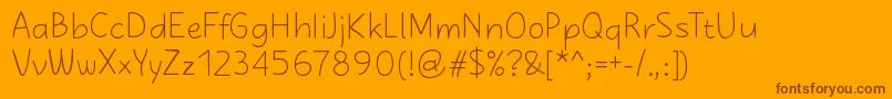 Police KasihRegular – polices brunes sur fond orange
