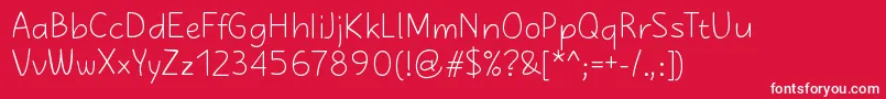 KasihRegular Font – White Fonts on Red Background
