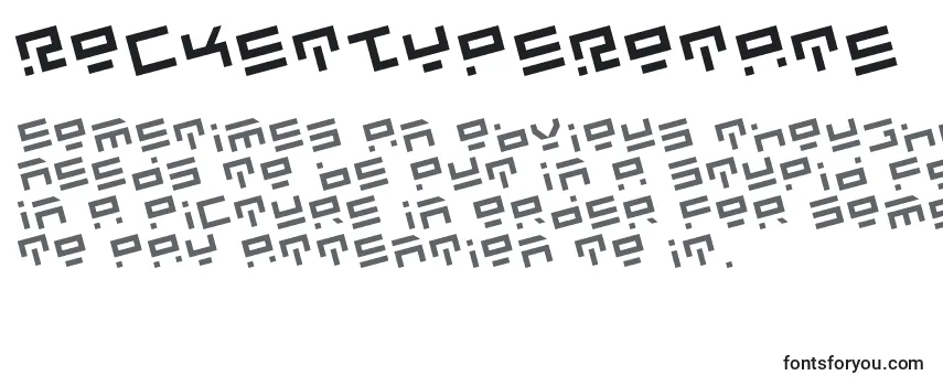 RocketTypeRotate Font