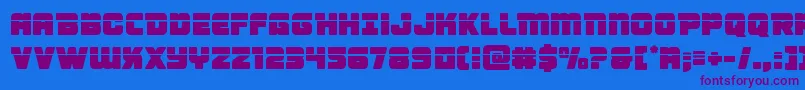Victorycomicslaser Font – Purple Fonts on Blue Background