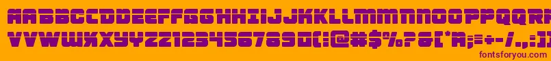 Victorycomicslaser-fontti – violetit fontit oranssilla taustalla