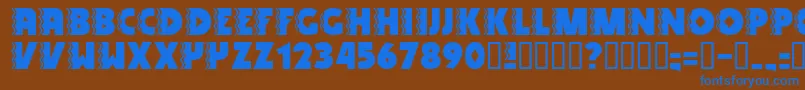 Snakv Font – Blue Fonts on Brown Background