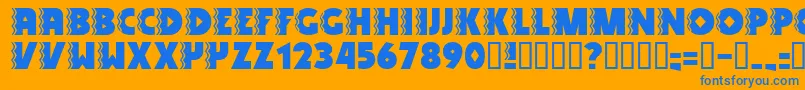 Snakv Font – Blue Fonts on Orange Background