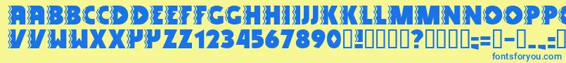 Snakv Font – Blue Fonts on Yellow Background