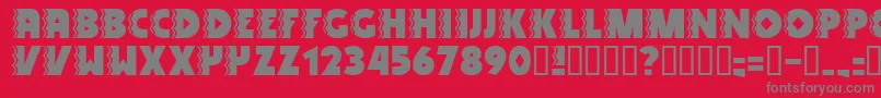 Snakv Font – Gray Fonts on Red Background