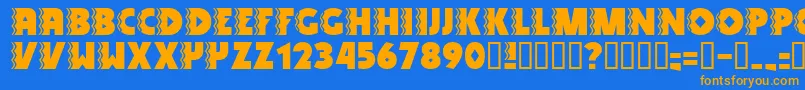 Snakv Font – Orange Fonts on Blue Background