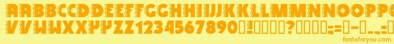 Snakv Font – Orange Fonts on Yellow Background