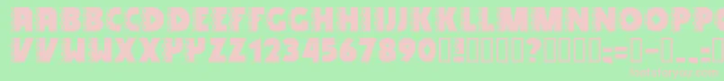 Snakv Font – Pink Fonts on Green Background