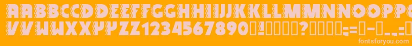 Snakv Font – Pink Fonts on Orange Background