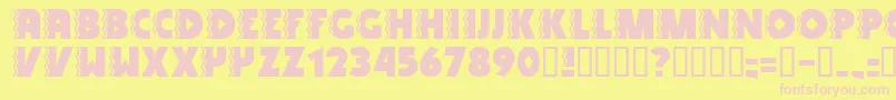 Snakv Font – Pink Fonts on Yellow Background