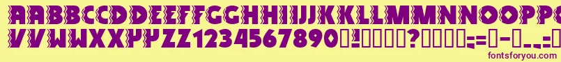 Snakv Font – Purple Fonts on Yellow Background