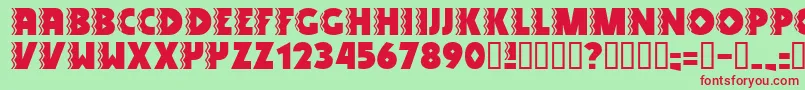 Snakv Font – Red Fonts on Green Background