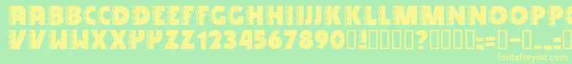 Snakv Font – Yellow Fonts on Green Background
