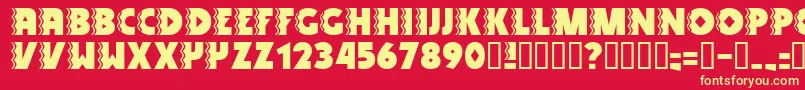 Snakv Font – Yellow Fonts on Red Background