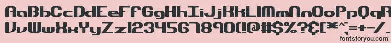 DynamicBrk Font – Black Fonts on Pink Background